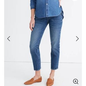 Madewell maternity classic straight leg jeans